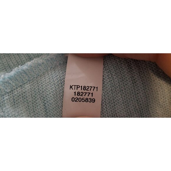 J. Jill Womens Light Blue Long-Sleeve Button Henley Top Relaxed Fit Linen-Cotton - Picture 6 of 6